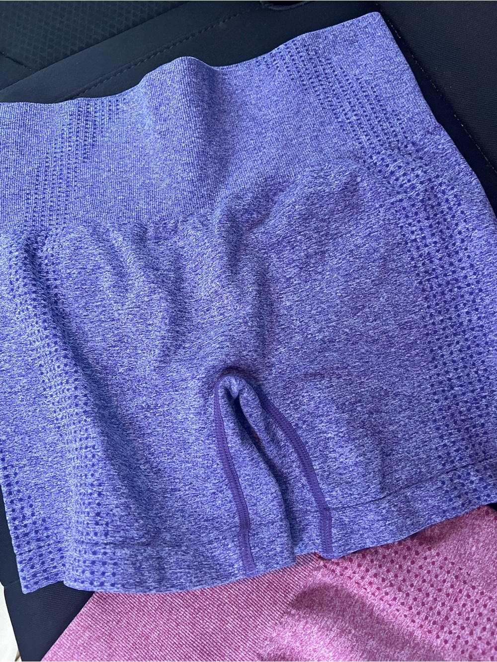 Purple & Pink Seamless High-Waist Biker Shorts